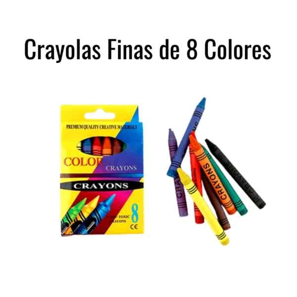 Crayolas Finas de 8 colores's foto | HAY DE TODO |  BizneCubano