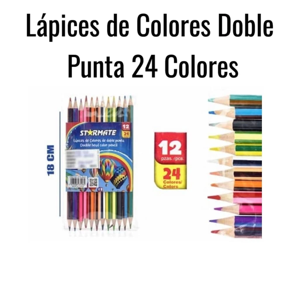 Lápices de colores doble punta's foto | HAY DE TODO |  BizneCubano