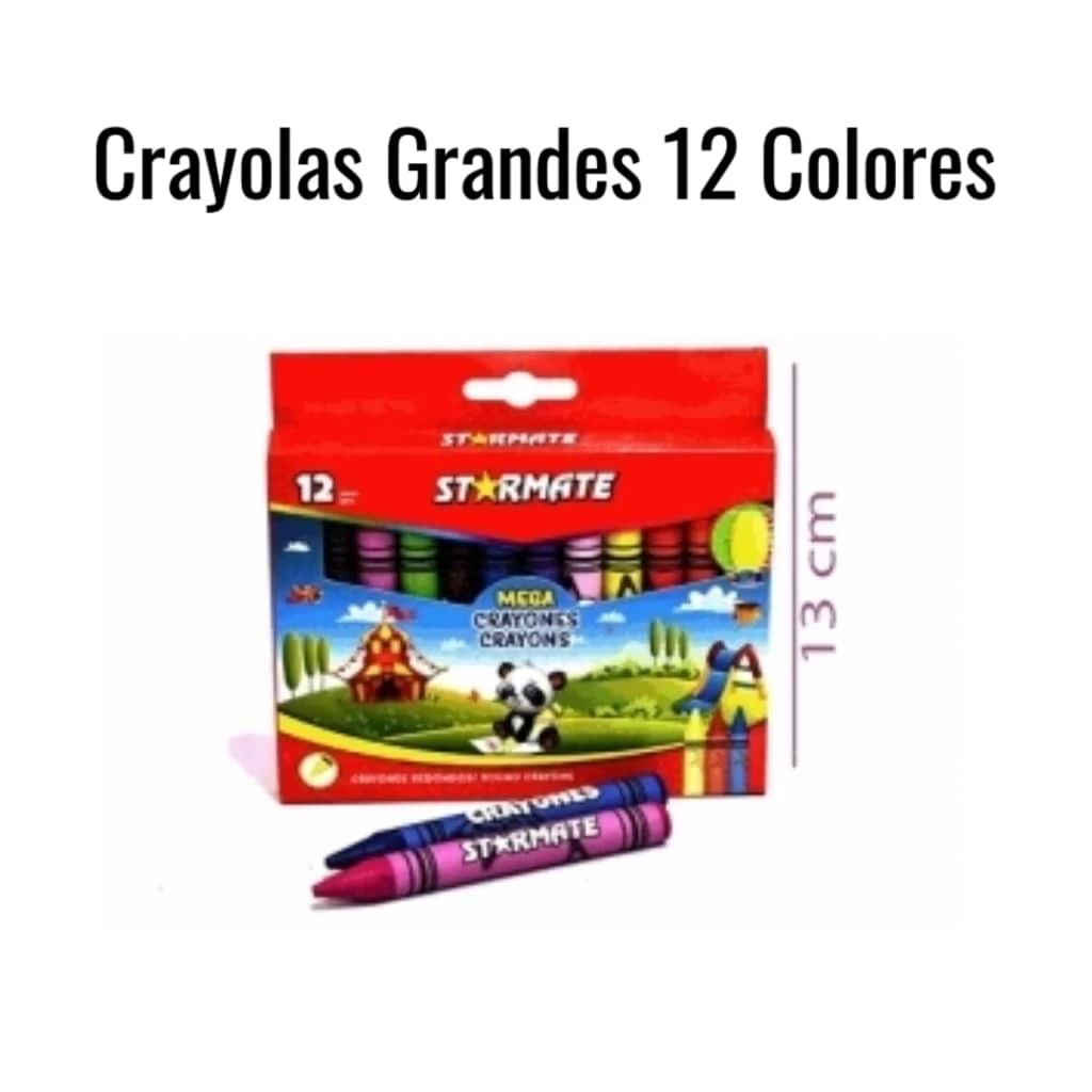 Crayolas grandes 12 colores's foto | HAY DE TODO |  BizneCubano