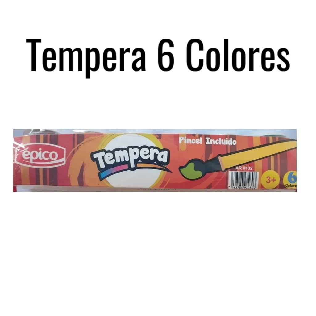 Tempera 6 colores con pincel's foto | HAY DE TODO |  BizneCubano