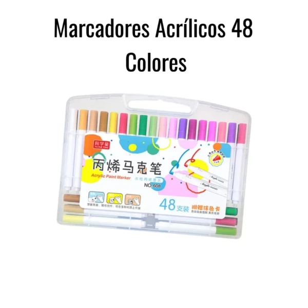 Marcadores acrílicos de 48 colores's foto | HAY DE TODO |  BizneCubano