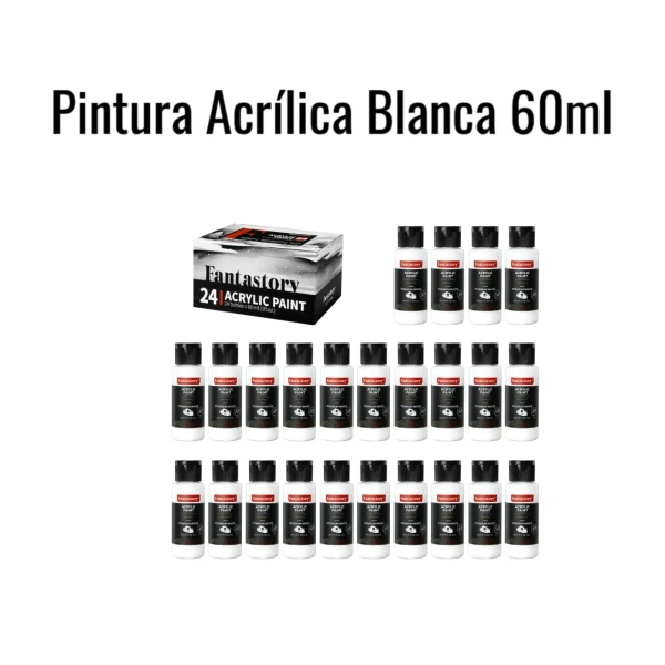 Pintura acrílica blanca de 60ml's foto | HAY DE TODO |  BizneCubano